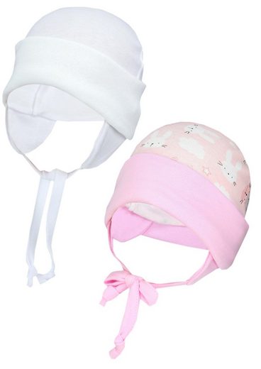 TUPTAM Erstlingsmütze TupTam Baby Erstlingsmütze mit Ohrenklappen 2er Pack mehr Online Outlet
