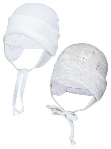 TUPTAM Erstlingsmütze TupTam Baby Erstlingsmütze mit Ohrenklappen 2er Pack mehr Blitzangebot