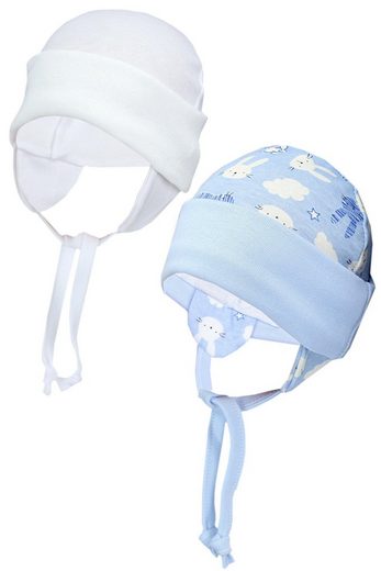 TUPTAM Erstlingsmütze TupTam Baby Erstlingsmütze mit Ohrenklappen 2er Pack mehr Blitzangebot