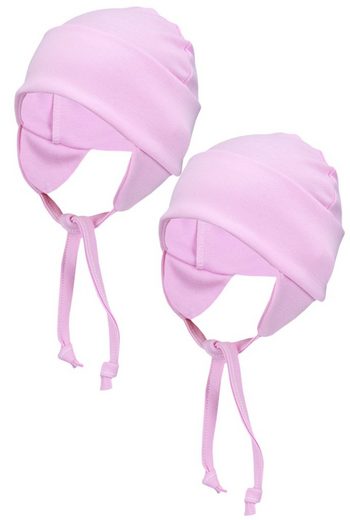 TUPTAM Erstlingsmütze TupTam Baby Erstlingsmütze mit Ohrenklappen 2er Pack mehr Blitzangebot