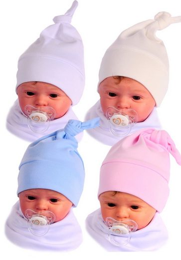 LA BORTINI Erstlingsmütze Baby Mütze Baby Mützchen Knotenmütze für Neugeborene mehr Super Rabatt