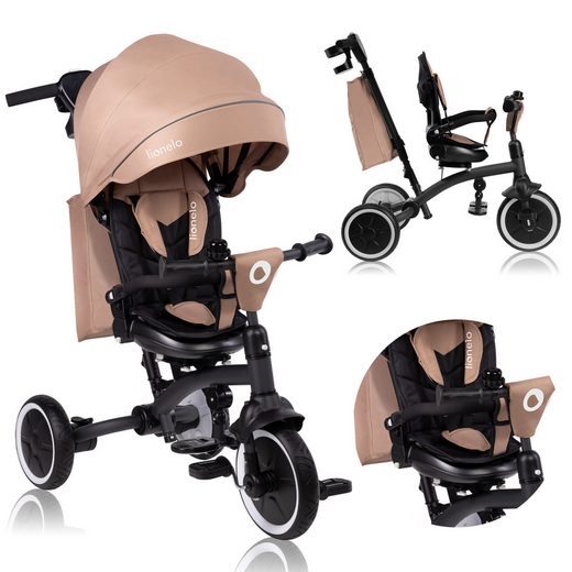 LIONELO Dreirad-Kinderwagen TRIS PLUS Inklusive Glocke, Tasche und Becherhalter/ab 9 Monaten mehr Valentinstagsangebot
