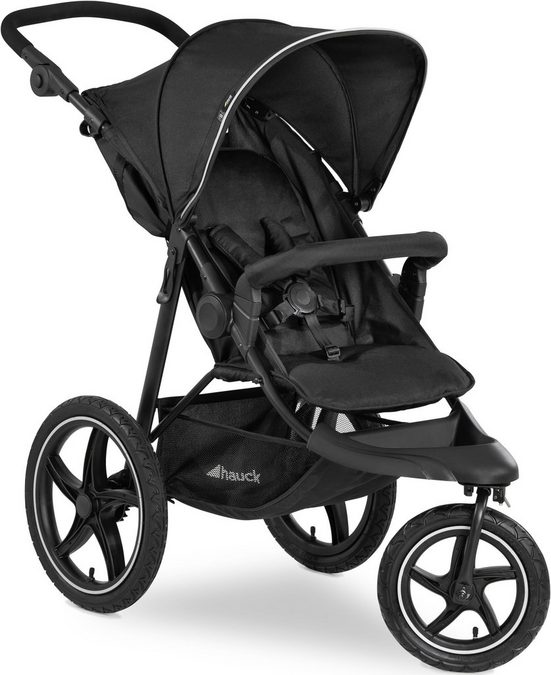 HAUCK Dreirad-Kinderwagen Runner 2, black Kinderwagen, Jogger mit schwenk- und feststellbarem Vorderrad mehr Wochenangebot