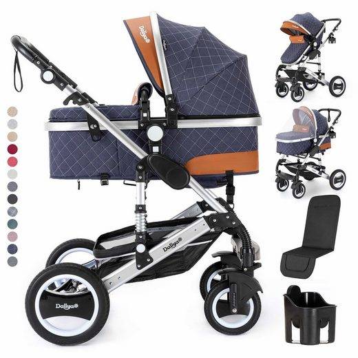 DALIYA® Kombi-Kinderwagen BAMBIMO 2in1 Kinderwagen & Buggy, mit Belüftung, Sportsitz, Alu-Rahmen (9-tlg), 2in1 Kinderwagen, Babywanne & Sportsitz, 1-Falt-Klicksystem, Alurahmen mehr Neueste Stile