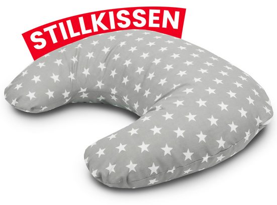 AMILIAN Stillkissen Lagerungskissen - Seitenschläferkissen - Stillkissen klein Schwangerschaftskissen zum Schlafen, pregnancy pillow mit Füllung inkl. Bezug mit Stickerei (60x42 cm), für Mütter und Babys mehr Fabrikverkauf