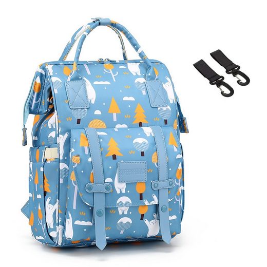 REDOM Wickelrucksack Wickeltasche Rucksack Baby Multifunktions-Babytaschen wasserabweisend (Windeln Babyflasche Milchfläsche Rucksack Tasche mit USB-Anschluss, Multifunktional, Babytasche, Wickelrucksack), mit Kinderwagen-Haken Vierteljährliche Förderung