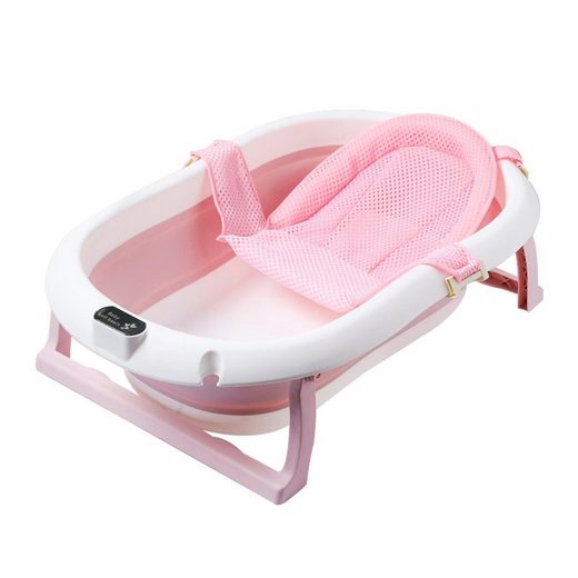 DAKYAM Babybadewanne Faltbadewanne Badewanne Babywanne, Größe: 80 cm × 50 cm × 21 cm mit verstellbarer Netz–Matratze mehr Begrenzt auf 3 Tage