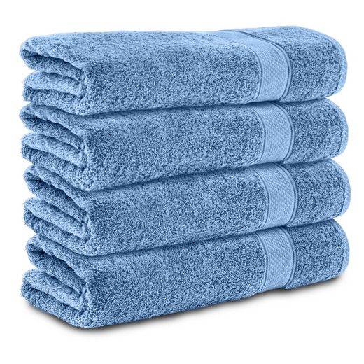 KOMFORTEC Badetücher 100% Baumwolle, 470 g/m² Frottee (4-St), Handtücher 70x140 cm Set, Weich mehr 2025
