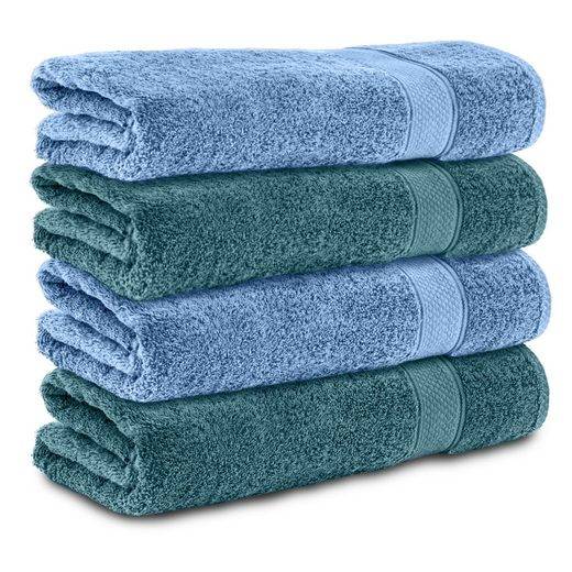 KOMFORTEC Badetücher 100% Baumwolle, 470 g/m² Frottee (4-St), Handtücher 70x140 cm Set, Weich mehr Verkauf