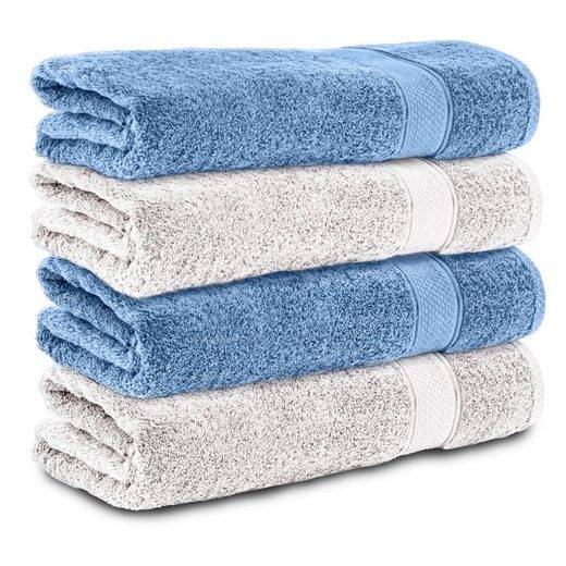 KOMFORTEC Badetücher 100% Baumwolle, 470 g/m² Frottee (4-St), Handtücher 70x140 cm Set, Weich mehr Günstiger Verkauf