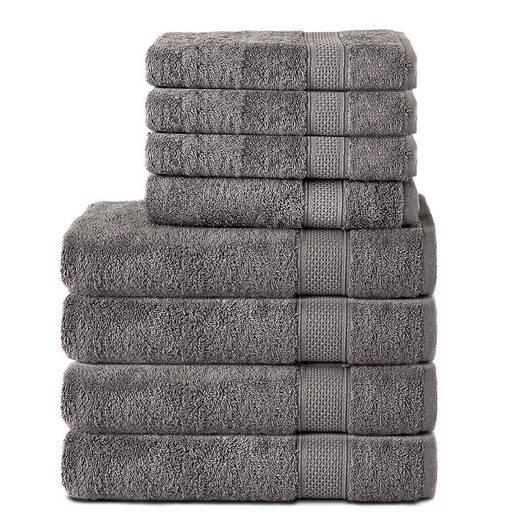 KOMFORTEC Handtuch Set 100% Baumwolle, 4 Badetücher 70x140 und 4 Handtücher 50x100 cm Frottee (Packung, 8-St), Badehandtuch & XXL Saunatuch, Weich, Towel, Groß mehr Exklusivangebot