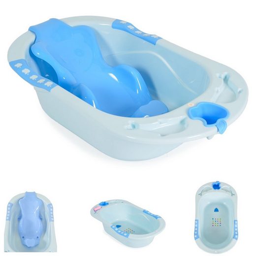 CANGAROO Babybadewanne Babybadewanne Larissa 89 cm herausnehmbarer Badesitz, Wasserablauf mehr Discount Store für neue Produkte