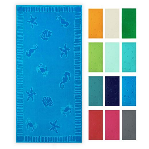 ZOLLNER Strandtuch Frottier (1-St), 100 x 200 cm, 100% Baumwolle, vom Hotelwäschespezialisten mehr Fabrik Onlineshop
