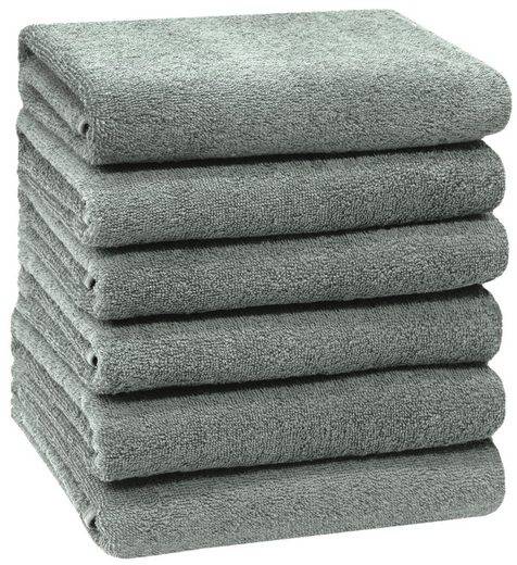 ZOLLNER Handtücher Walkfrottier (6-St), 50 x 100 cm, 100% Baumwolle, vom Hotelwäschespezialisten mehr Online Shopping