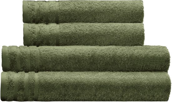 KLEINE WOLKE Handtuch Set Royal Frottier (Set, 4-St), Uni Farben, Handtücher, Duschtücher, Bordüre, weich mehr Heißer Verkauf