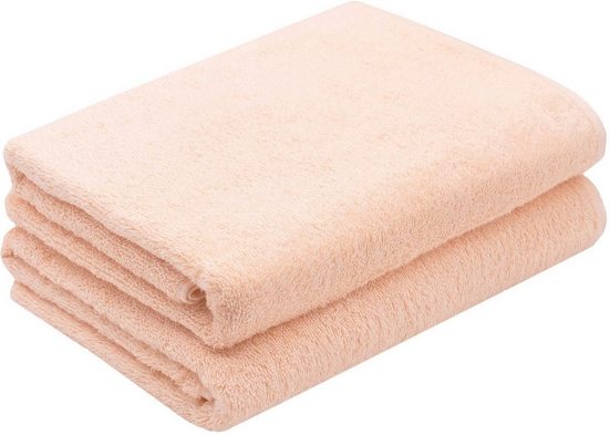 ZOLLNER Duschtücher Walkfrottier (2-St), 70 x 140 cm, 100% Baumwolle, alle Farben bis 95°C waschbar mehr Valentinstagsangebot