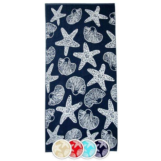 ZOLLNER Strandtuch Frottee (1-St), 90 x 180 cm, 100% Baumwolle, mit Meerestier-Design mehr Preisnachlass