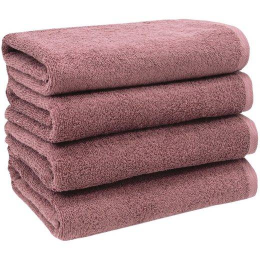 ZOLLNER Handtücher Walkfrottier (4-St), 50 x 100 cm, 100% Baumwolle, alle Farben bis 95°C waschbar mehr Cyber Monday