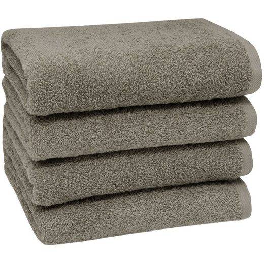 ZOLLNER Handtücher Walkfrottier (4-St), 50 x 100 cm, 100% Baumwolle, alle Farben bis 95°C waschbar mehr Zeitlich begrenztes Angebot