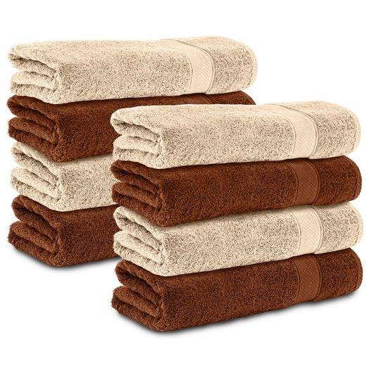 KOMFORTEC Badetücher 100% Baumwolle, 470 g/m² Frottee (8-St), Handtücher 70x140 cm Set, Weich mehr Black Friday Preise