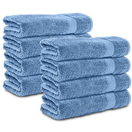 KOMFORTEC Badetücher 100% Baumwolle, 470 g/m² Frottee (8-St), Handtücher 70x140 cm Set, Weich mehr 2025