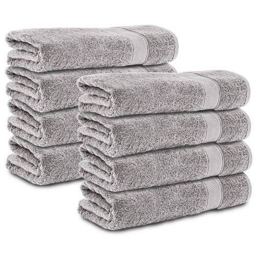 KOMFORTEC Badetücher 100% Baumwolle, 470 g/m² Frottee (8-St), Handtücher 70x140 cm Set, Weich mehr Auslauf