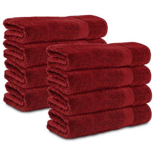 KOMFORTEC Badetücher 100% Baumwolle, 470 g/m² Frottee (8-St), Handtücher 70x140 cm Set, Weich mehr Angebote