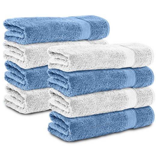 KOMFORTEC Badetücher 100% Baumwolle, 470 g/m² Frottee (8-St), Handtücher 70x140 cm Set, Weich mehr Angebote