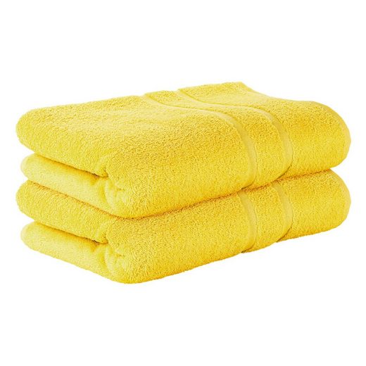 STICKANDSHINE Badetuch 2er Set Premium Frottee Badetuch 100x150 cm in 500g/m² aus 100% Baumwolle (2 Stück Pack) Badetücher 100 x 150 100% Baumwolle 500GSM Frottee mehr Preisnachlass