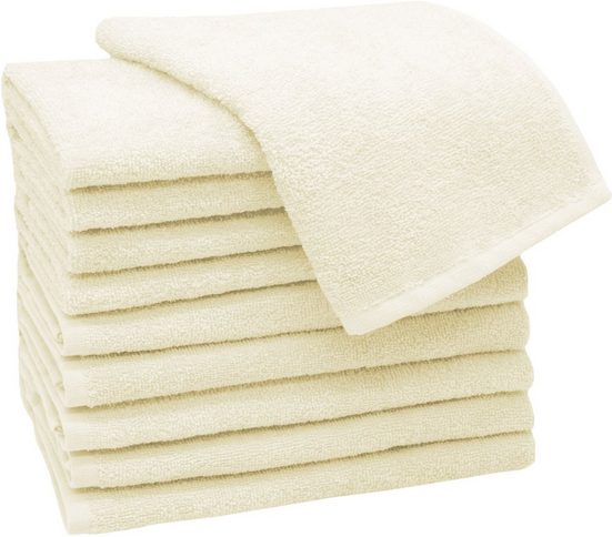 ZOLLNER Gästehandtücher Walkfrottier (10-St), 30 x 50 cm, 100% Baumwolle, vom Hotelwäschespezialisten mehr Tägliche Deals