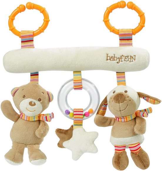 FEHN Greifspielzeug Rainbow, Activity-Trapez inklusive Befestigungsring mehr