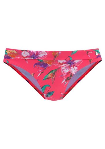 LASCANA Bikini-Hose Malia mit Umschlagbund mit tropischem Print mehr VIP-Rabatte
