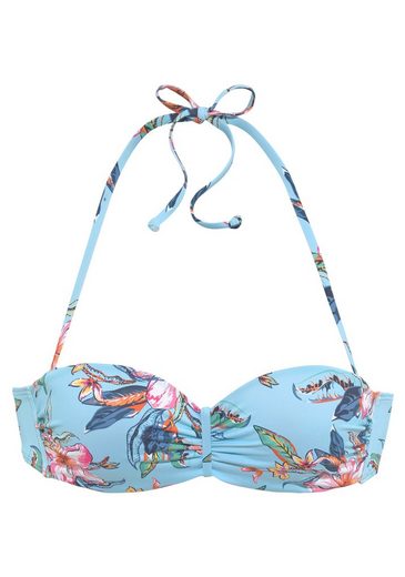 LASCANA Bügel-Bandeau-Bikini-Top Malia mit tropischem Print mehr zollfrei
