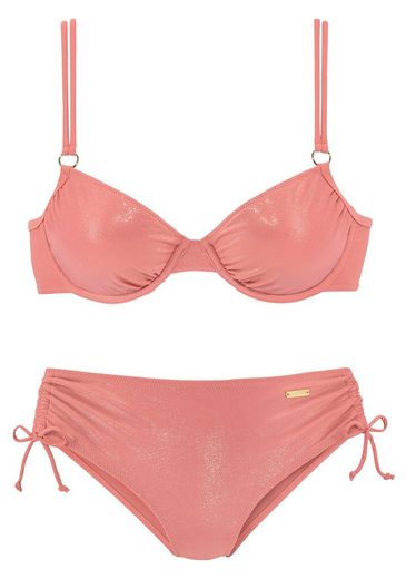 LASCANA Bügel-Bikini mit goldfarbener Glanzbeschichtung mehr Rabatte dieses Monats