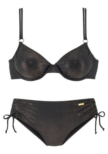 LASCANA Bügel-Bikini mit goldfarbener Glanzbeschichtung mehr Rabatte dieses Monats