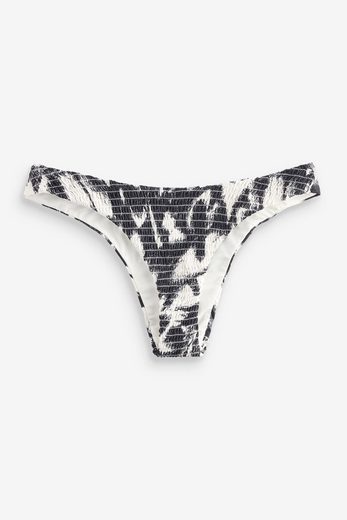 NEXT Bikini-Hose Gesmokte Bikinihose mit hohem Bein 1-St mehr Exklusive Angebote