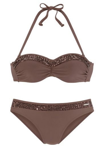 BRUNO BANANI Bügel-Bandeau-Bikini mit Pailletten mehr Bis zu 65% Rabatt