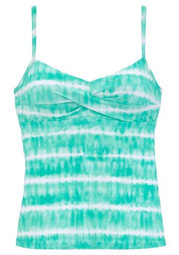 S.OLIVER Bügel-Tankini-Top Enja mit Batikdruck und Wickeloptik mehr Im Verkauf