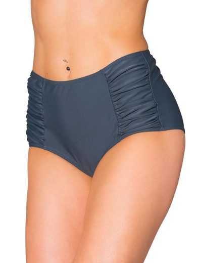 AQUARTI Bikini-Hose Aquarti Damen Bikinihose mit Hoher Taille und Raffung mehr Sonderangebot der Fabrik