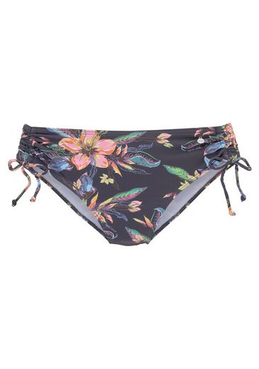 LASCANA Bikini-Hose Malia mit seitlicher Raffung mit tropischem Print mehr Online
