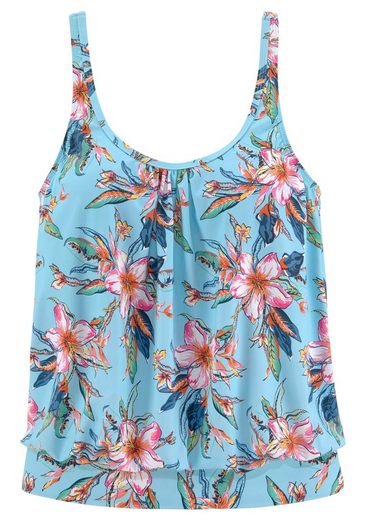 LASCANA Tankini-Top Malia mit lockerem Schnit und tropischem Print mehr Super Rabatt