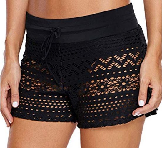 BADEKÖNIG Badeshorts Hotpants in Häkeloptik mit integrietem Badeslip mehr Hotsell