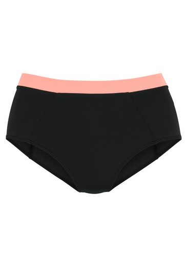 LASCANA ACTIVE Highwaist-Bikini-Hose Janni mit kontrastfarbigen Bündchen mehr