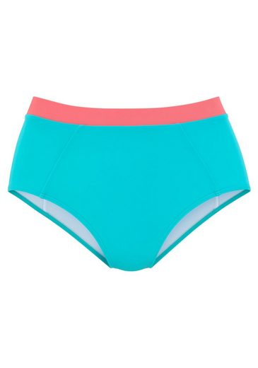LASCANA ACTIVE Highwaist-Bikini-Hose Janni mit kontrastfarbigen Bündchen mehr Sonderangebot
