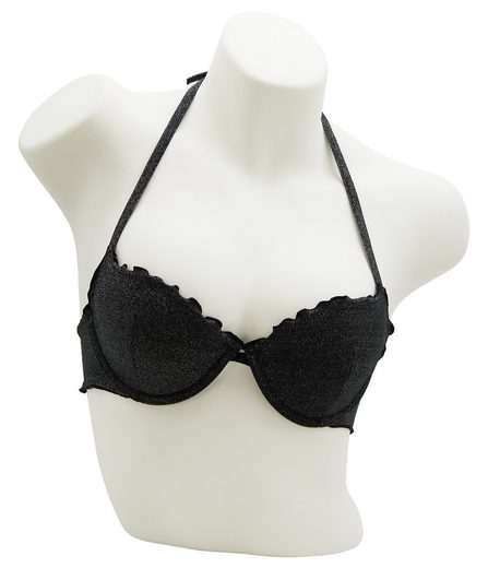 MISS BEACH Bügel-Bikini-Top Lurex leicht wattiert, Glitzer Bikini-Oberteil mehr Fabrikverkauf