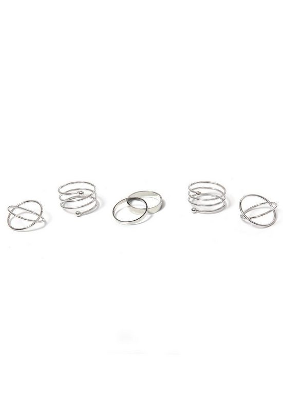 FIRETTI Ring-Set im teilweise mehrreihigen Design Set, 6-tlg mehr Bis zu 55% Rabatt