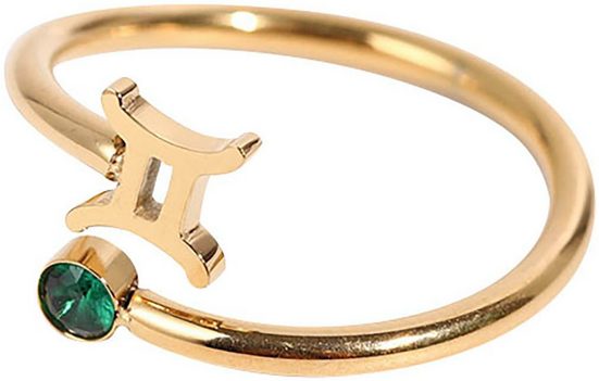 FIRETTI Fingerring Schmuck Geschenk Damenring Sternzeichen Made in Germany - mit Zirkonia (synth) mehr 50% Rabatt mit kostenlosem Versand