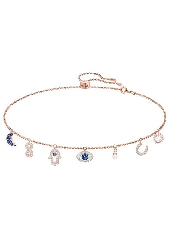 SWAROVSKI Kette mit Anhänger Symbolic, mehrfarbig, Rosé vergoldet, 5497664 mit Swarovski® Kristall - mit Swarovski® Perle mehr 50% Rabatt für begrenzte Zeit