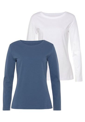 VIVANCE Langarmshirt (Packung, 2-tlg) aus besonders weicher und fester Baumwolle mehr Meist gekauft