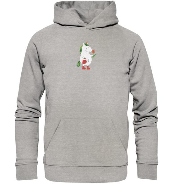 MR. & MRS. PANDA Hoodie Größe S Einhorn Gärtner - Heather Grey - Geschenk, Männer Hoodie, Gar (1-tlg) Weich & flauschig mehr
